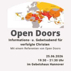 Themenabend im Gebetshaus Hannover  zum Thema "Verfolgte Christen"