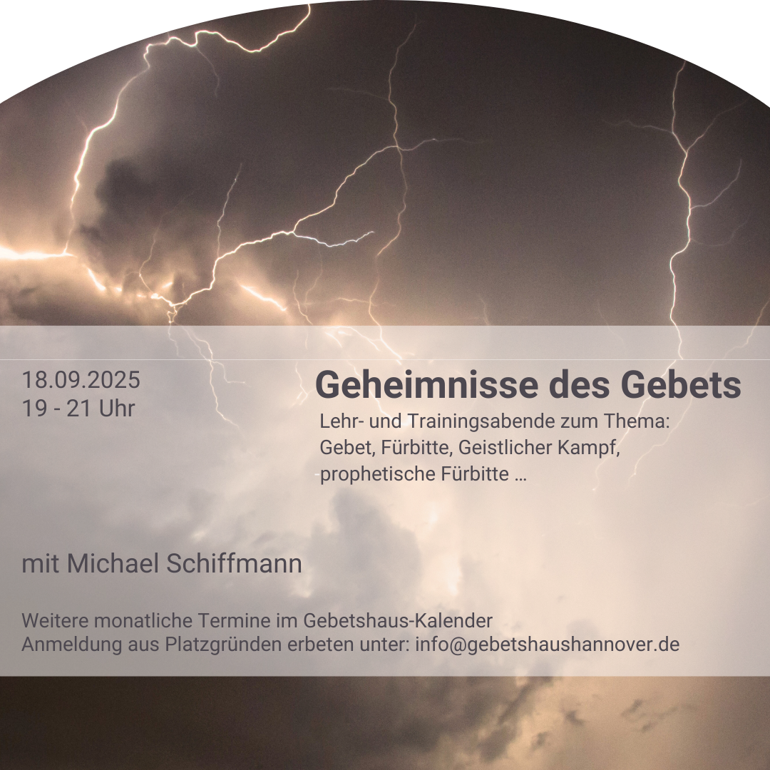 Flyer Gebetsschulungen Gebetshaus-Hannover